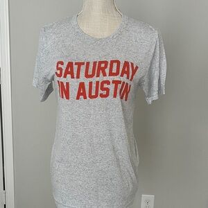 Heather Gray Tee with Red Print